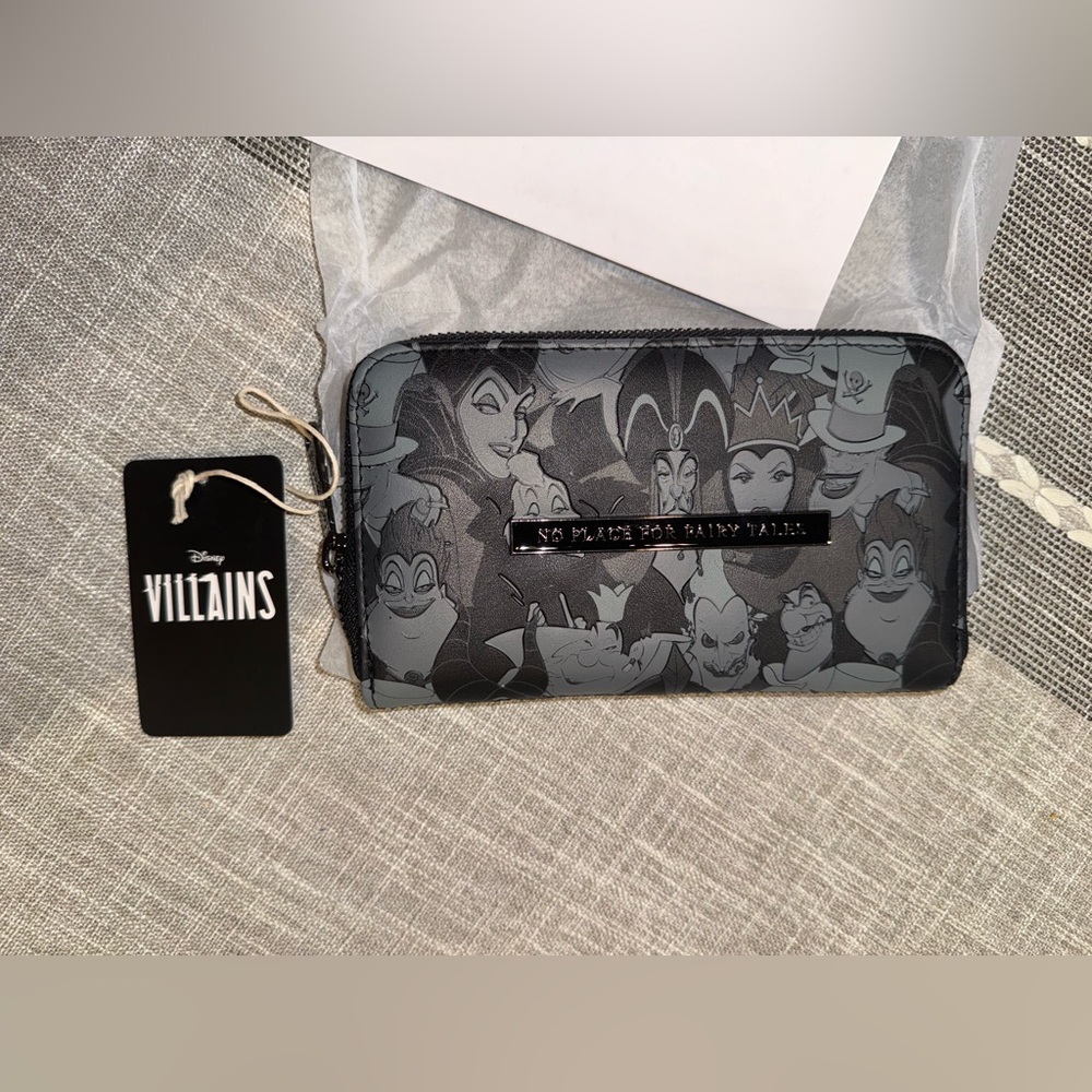 Disney Villains Black and Gray Loungefly Wallet